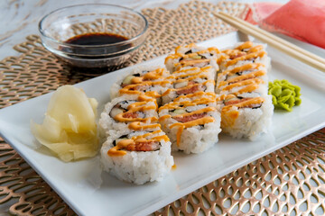 Spicy Salmon Sushi