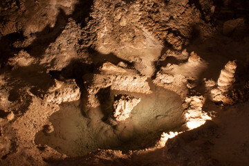 Carlsbad Caverns New Mexico. The main chamber of the Cavern Known as the Big Room