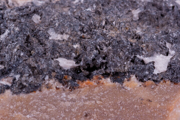 stone macro mineral chromium on a white background