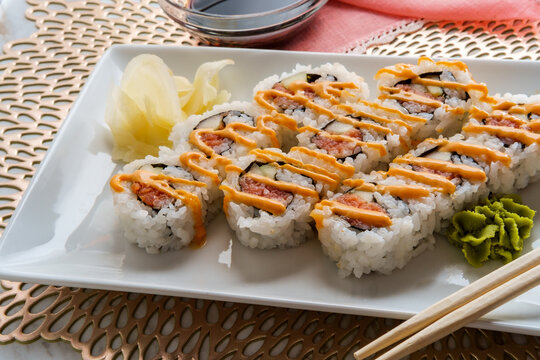 Spicy Salmon Sushi