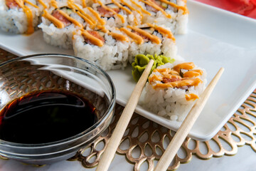 Spicy Salmon Sushi