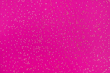 golden glittering stars on pink background seamless banner background