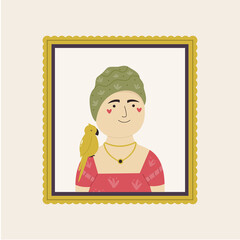 Cute interpretation of Frida Kahlo self portrait.
