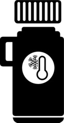 Thermos Bottle Line Icon. Vacuum Flask. Hot Water.