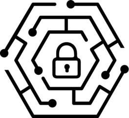 Vector electronic lock icon