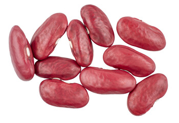 Beans isolated on a white background, top view