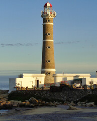 lighthouse on the coast in the city of Jose Ignacio, Uruguay