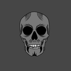 Hard Core Skull Vector Art,Skull Vector illustration, flat style design concept