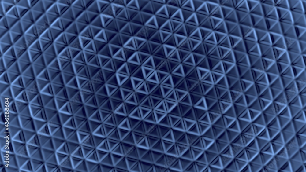 Poster desktop wallpaper in the form of dark blue volumetric triangles. background or splash screen. abstra