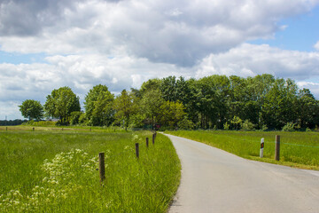 German countryside landscape, Lower Rhine Region, Germany