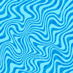 Abstract Ripple Seamless Pattern with Flow of Water Waves. Vector Blue Background. Illustration of Ocean, Aquarium, Sea, River, Lake or Swimming Pool Clear Water
