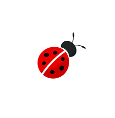 the ladybug logo on an isolated background.vector illustration