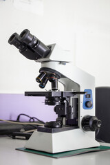 Fototapeta na wymiar magnification device. professional medical microscope for analysis