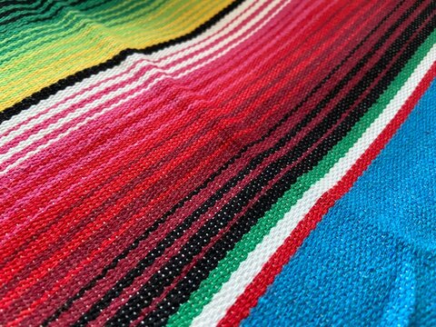 poncho Mexican cinco de mayo rug serape fiesta traditional Mexico Mexican poncho serape background with stripes pattern copy space maya falsa blanket minimal simple backdrop