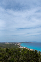 Naklejka na ściany i meble View from the Mirador de La Mola in Formentera, Spain.