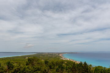 Fototapeta na wymiar View from the Mirador de La Mola in Formentera, Spain.
