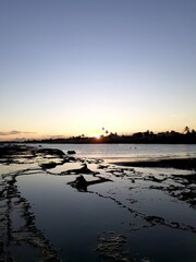 sunset on the beach