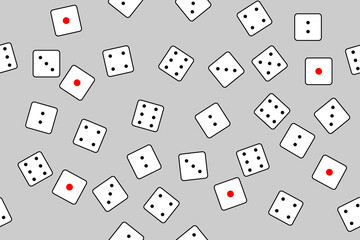 dice, minimalistic vector seamless pattern