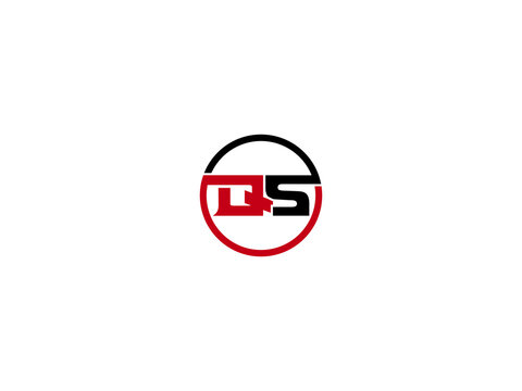 Letter QS Logo, circle qs logo icon vector for business