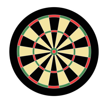 A dart board