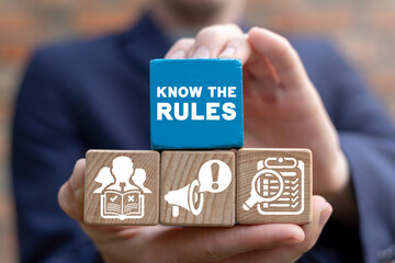 Know the rules business concept.