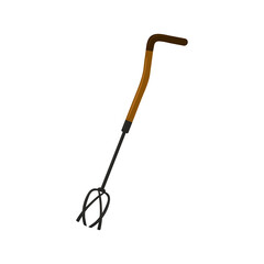 Garden tool illustration isolated on white background. Rake icon.
