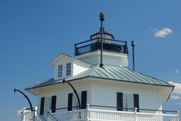 Fototapeta na wymiar The Hooper Bay Lighthouse on the Chesapeake Bay in Maryland
