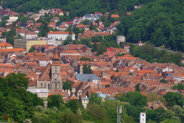 Fototapeta na wymiar Black Church and the panorama of Brasov, Transylvania, Romania