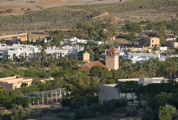 Fototapeta na wymiar Panorama of the town of Rodalquilar, province of Almeria, Spain