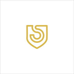 Fototapeta premium letter S shield logo 
