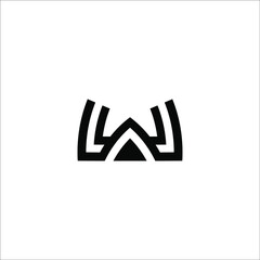 letter AW logo