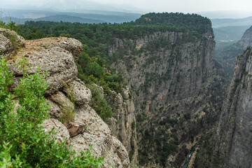 View from the top to the valley in Tazı Kanyonu Turkey