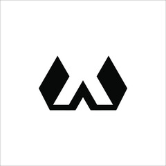 letter AW logo