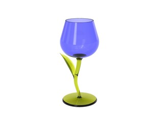 3d illustration of design wine glass isolated