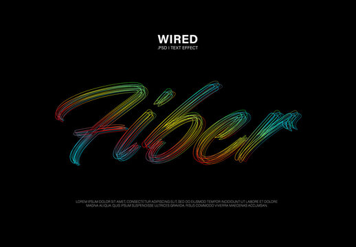 Fiber Lines Text Effect
