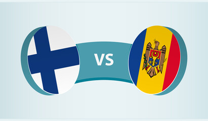 Finland versus Moldova, team sports competition concept.