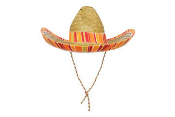 Mexican Sombrero isolated on a white background.
