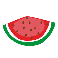 Watermelon Icon.Set on White Background.Vector Illustration