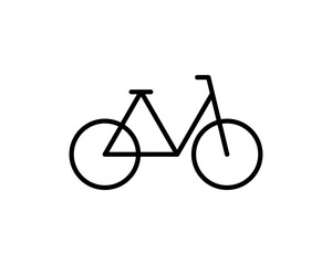 Outline Bicycle Icon isolated on white background. Line Bike symbol for web site design, logo, app, UI. Editable stroke. Vector illustration, Eps10