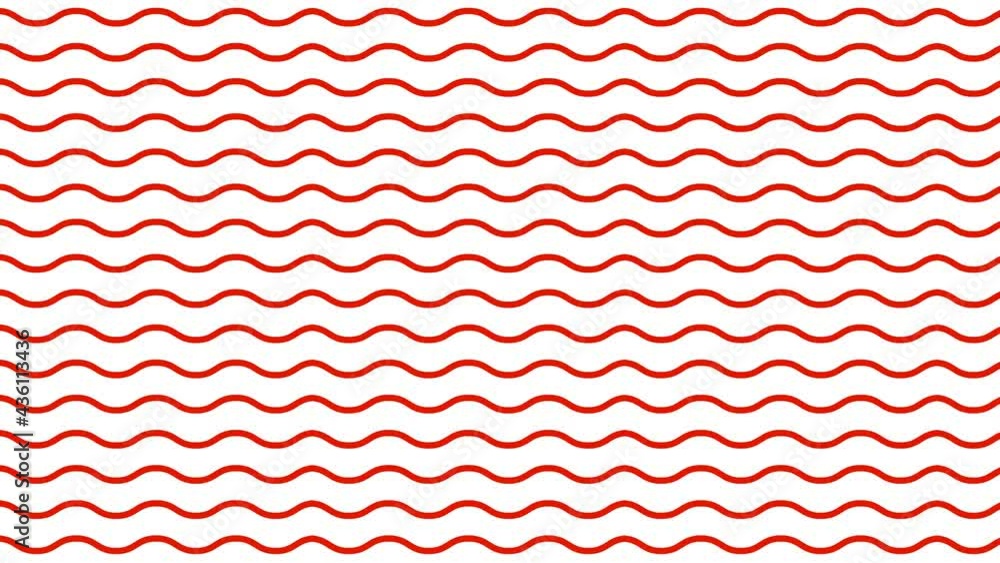 Fototapete wave line animation loop pattern. 2d Animation motion graphics video