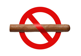 The big cigar isolated on a white background.