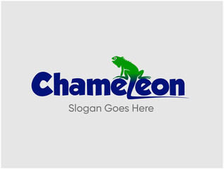 logo design with image of a chameleon