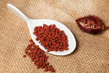 Bixa Orellana - Organic achiote; Is a seasoning and food coloring.