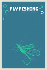 Fly fishing - background for flyer or poster.