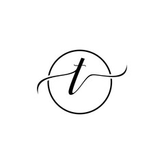 Simple stylish Initial Letter T Logo designs Symbol