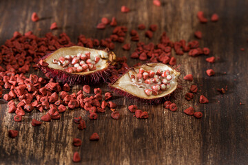 Bixa Orellana - Organic achiote; Is a seasoning and food coloring.