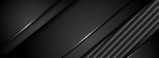 Abstract Black Background with Carbon Textured Combination.