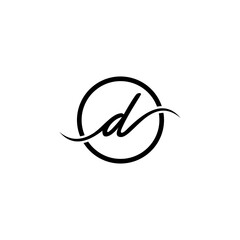 Simple stylish Initial Letter D Logo designs Symbol