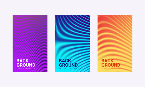 Minimal modern simple background covers design. Colorful line pattern gradient