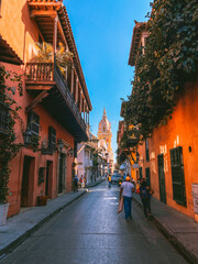 Streets of Cartagena in Colombia